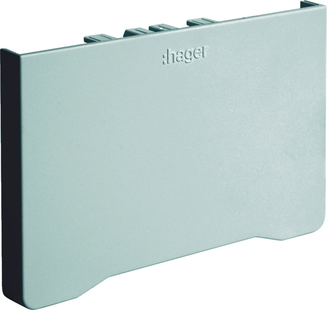 Hager - Embout pour goulotte d'installation GBD 50x85mm, PVC couleur Alu