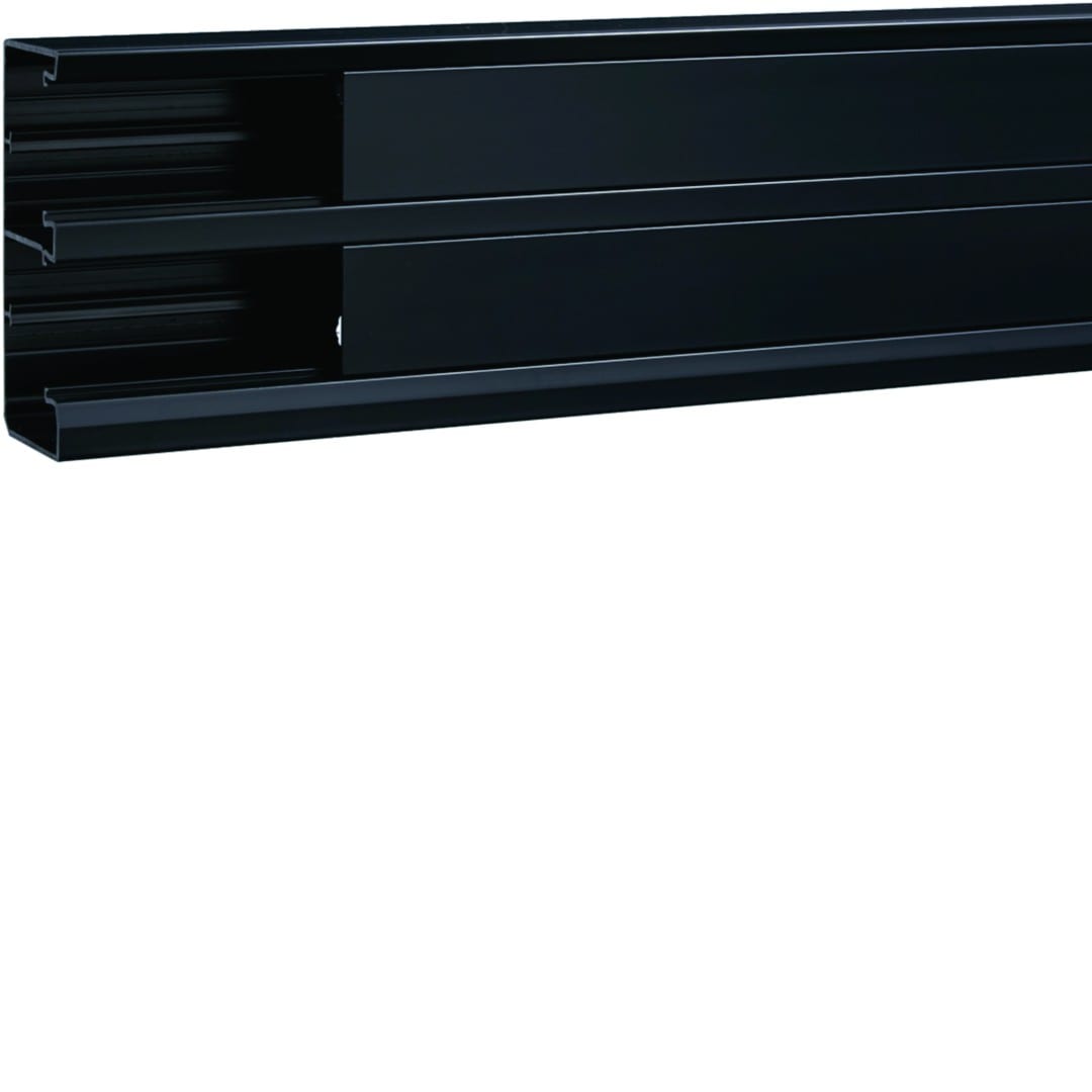 Hager - Goulotte d'installation GBD 50x130mm 2 compartiments PVC noir