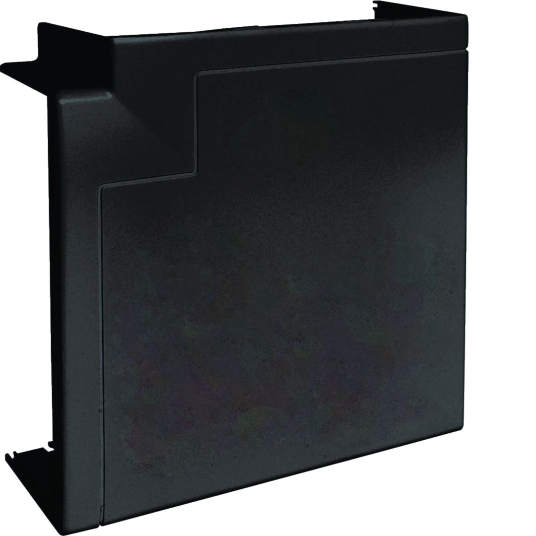 Hager - Angle plat pour goulotte d'installation GBD 50x130mm, Noir