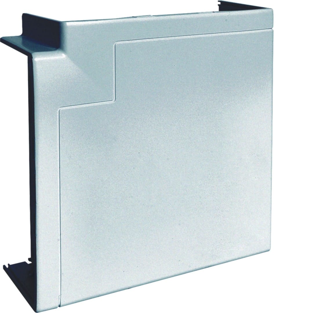 Hager - Angle plat pour goulotte d'installation GBA 50x130mm, PVC couleur Alu