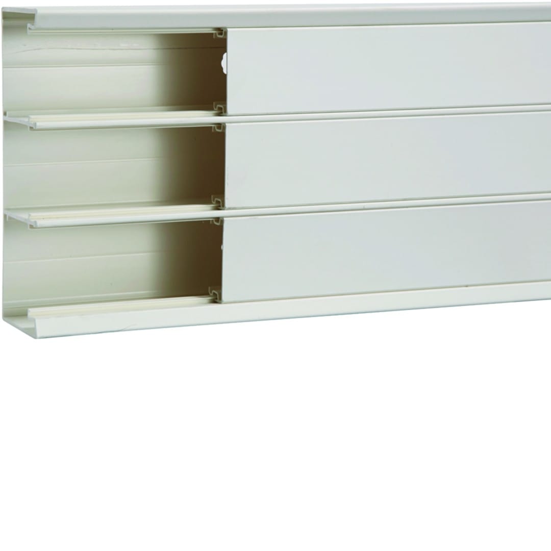 Hager - Goulotte d'installation GBD 50x160mm 3 compartiments PVC blanc