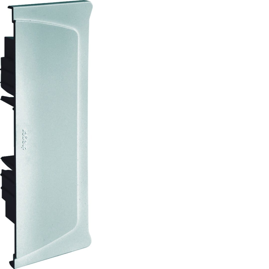 Hager - Embout pour goulotte d'installation GBA 50x160mm, PVC couleur Alu