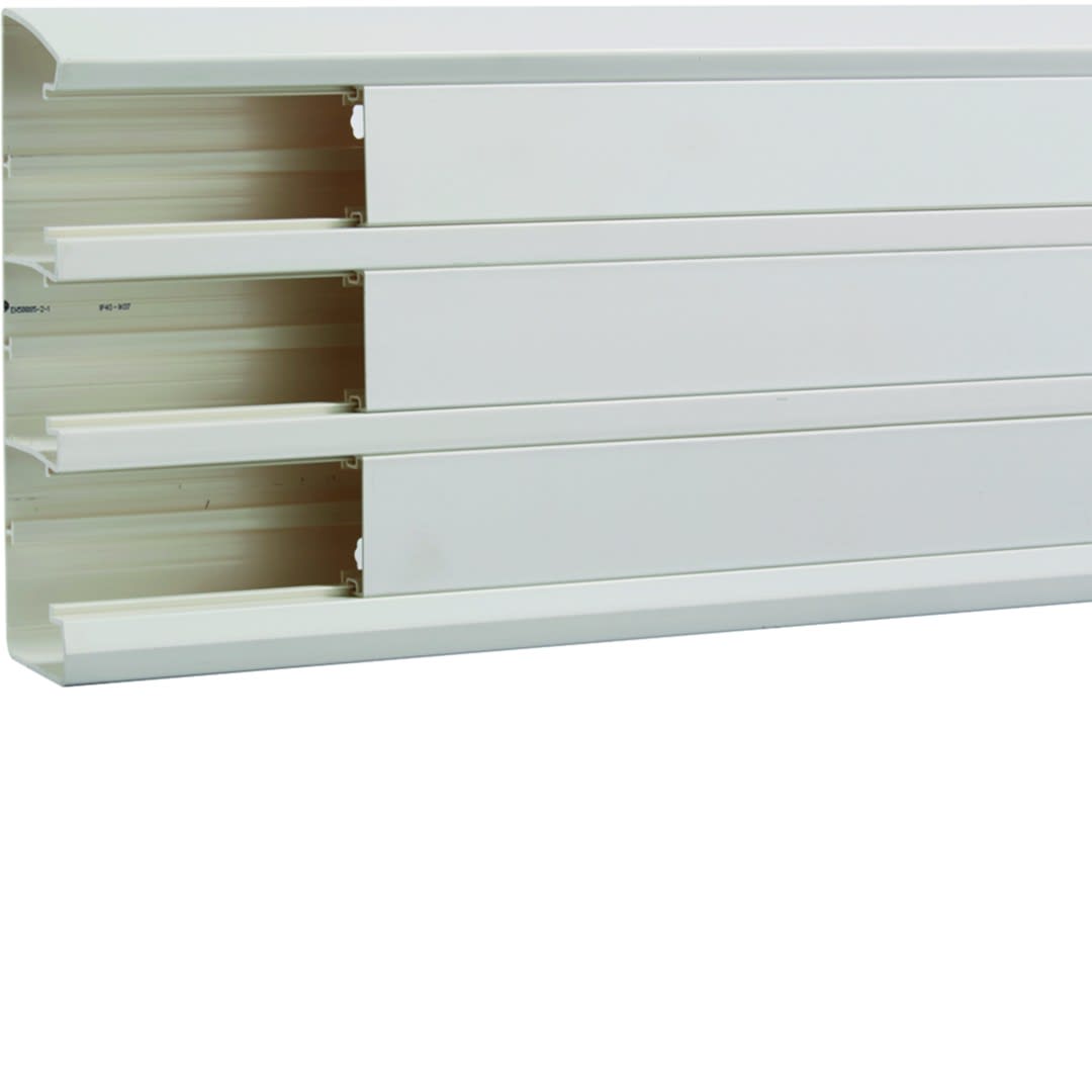 Hager - Goulotte appareillable queraz enclipsage direct h207xp56mm L200mm RAL 9010 blanc