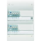 Hager - Tableau électrique gamma+ 13, pré-équipé 2 rangées, 13 M, Quickfix