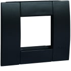 Hager - Support d'appareillage 45x45 simple noir pour goulottes alu