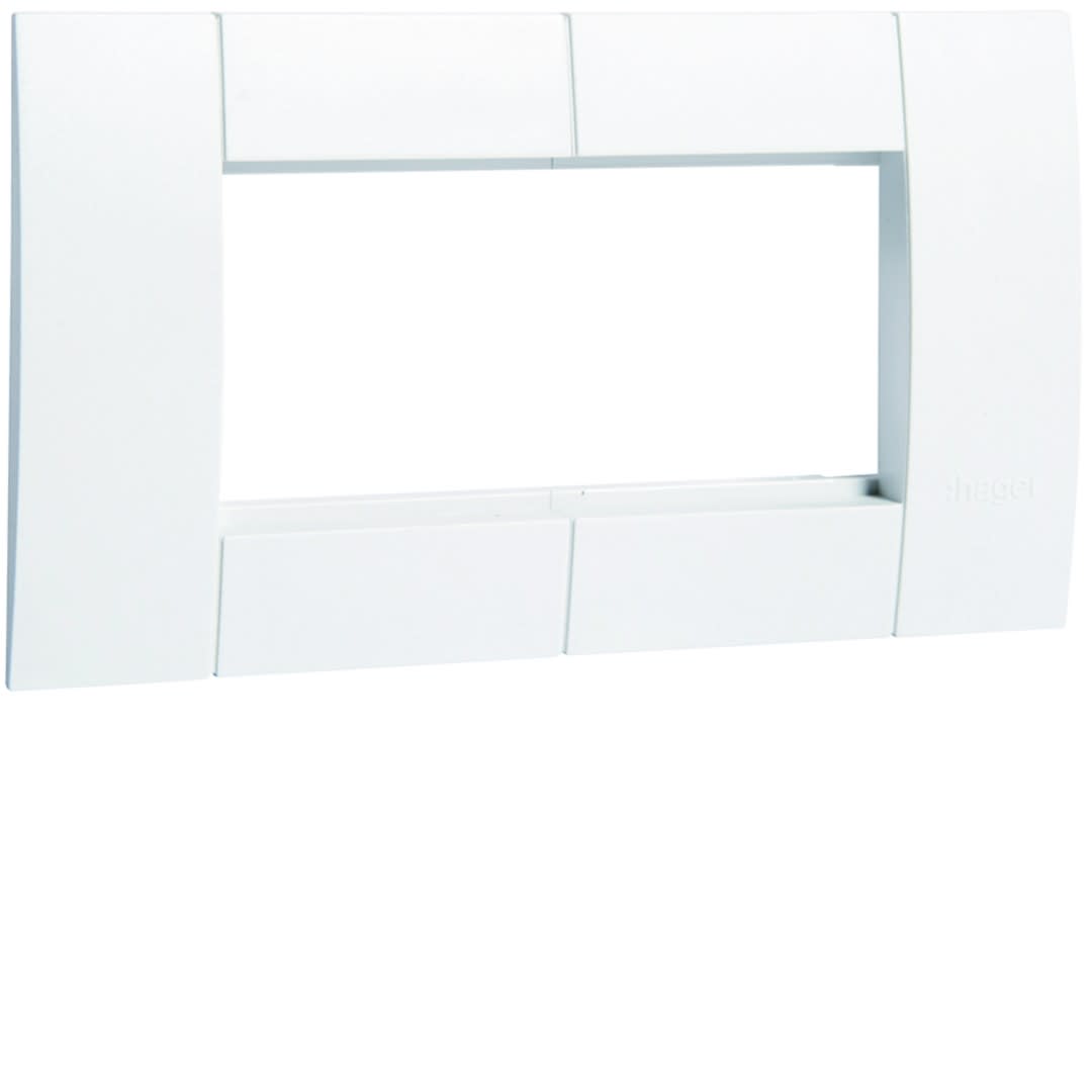 Hager - Support double pour appareillage 45x45mm Blanc