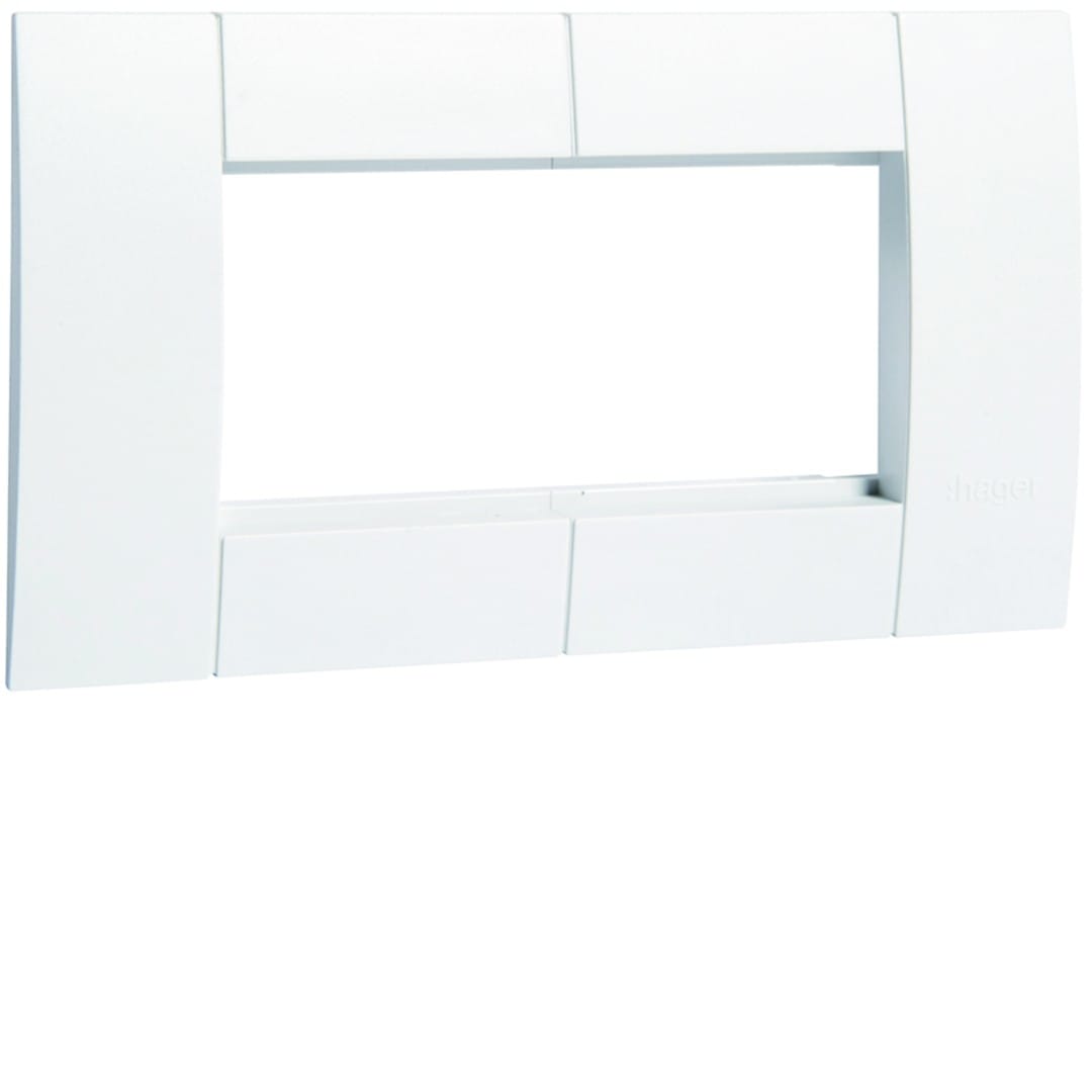 Hager - Support double pour appareillage 45x45mm Blanc