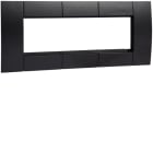 Hager - Support d'appareillage 45x45 triple noir pour goulottes alu