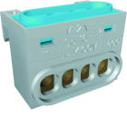 Hager - Bornier neutre, 4 raccordements, IP2X