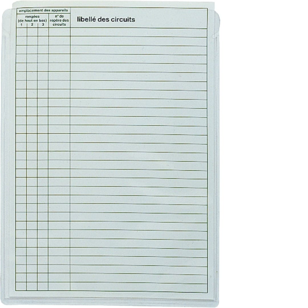 Hager - Jeu de 10 pochettes à plan A5 transparentes