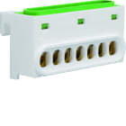 Hager - Bornier terre,7 raccordements,IP2X