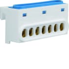 Hager - Bornier neutre,7 raccordements,IP2X