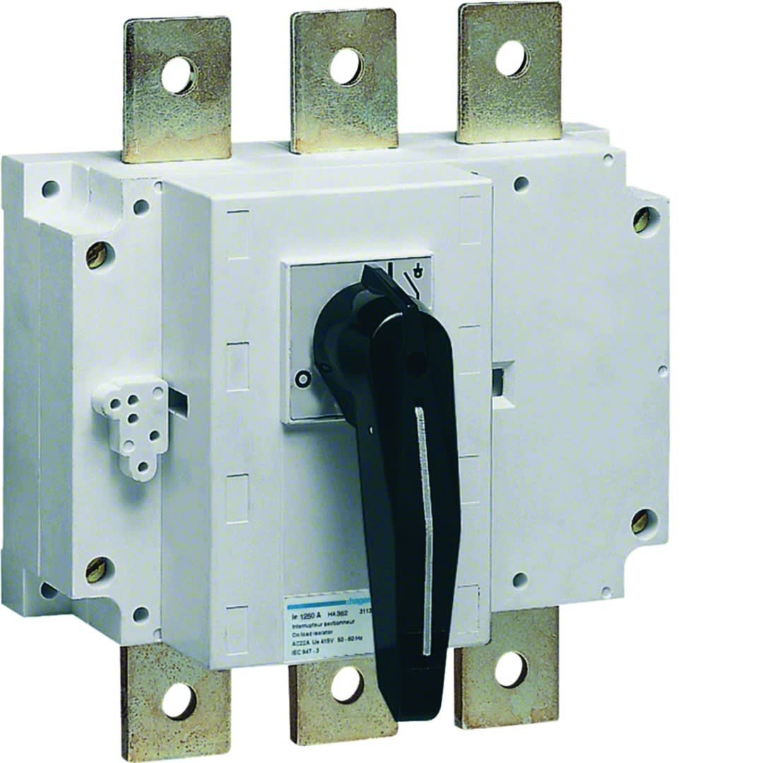 Hager - Interrupteur coupure apparente 3P In1250A Ue380 - 415Vac Poignée rotative longue