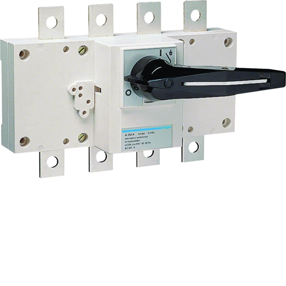 Hager - Interrupteur coupure apparente 4P In250A Ue380 - 415Vac Poignée rotative longue