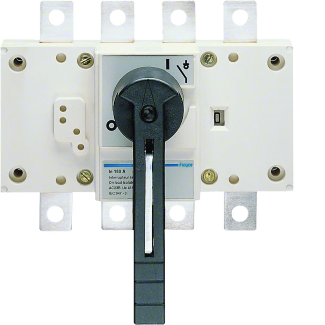 Hager - Interrupteur coupure apparente 4P In630A Ue380 - 415Vac Poignée rotative longue