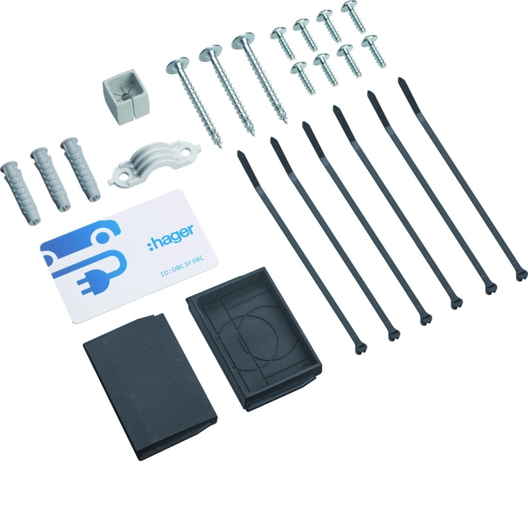 Hager - witty one pièce détachée-Kit accessoires pour borne de recharge witty XVR1xx