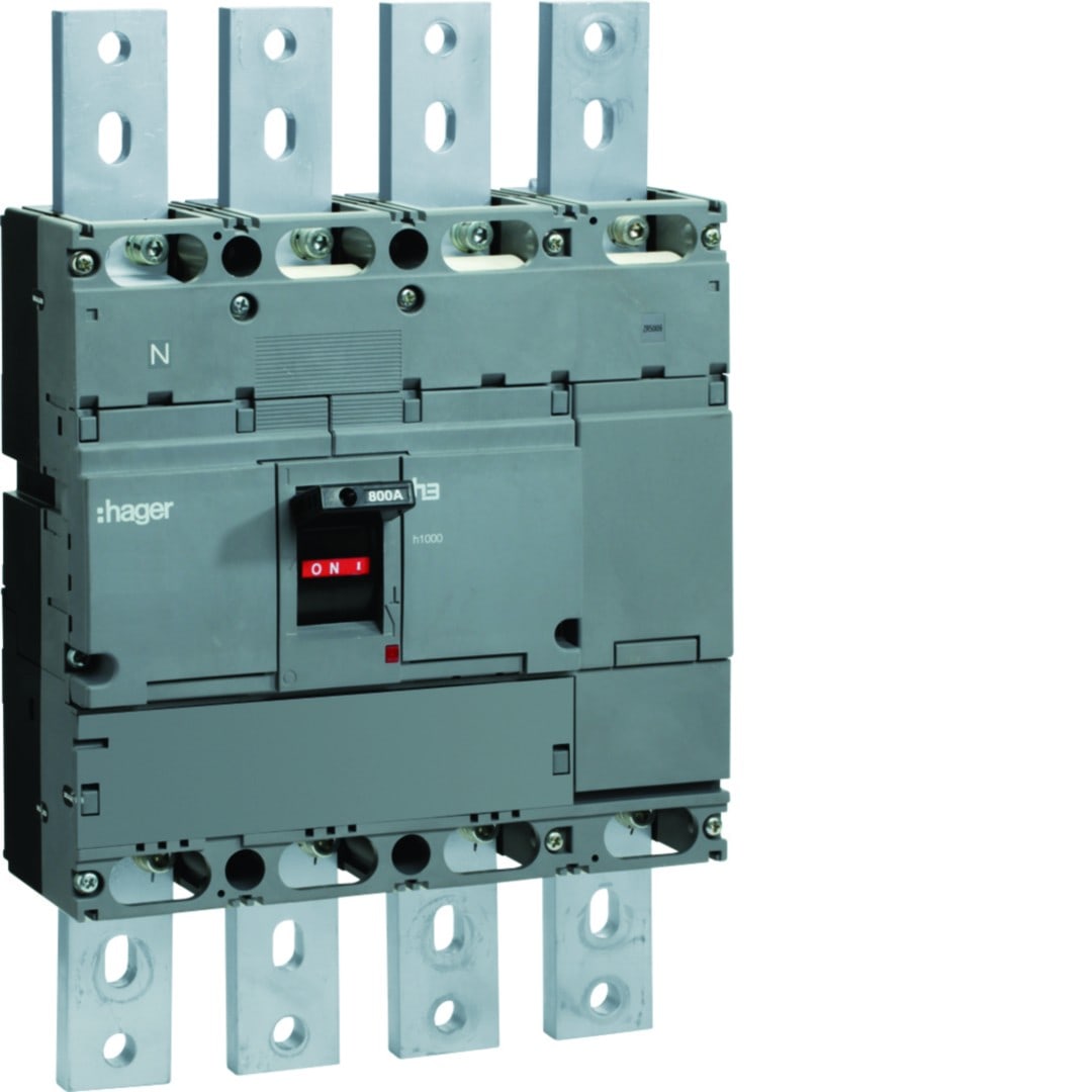 Hager - Interrupteur à déclenchement libre boitier moulé h3 h1000 4P In800A à plage