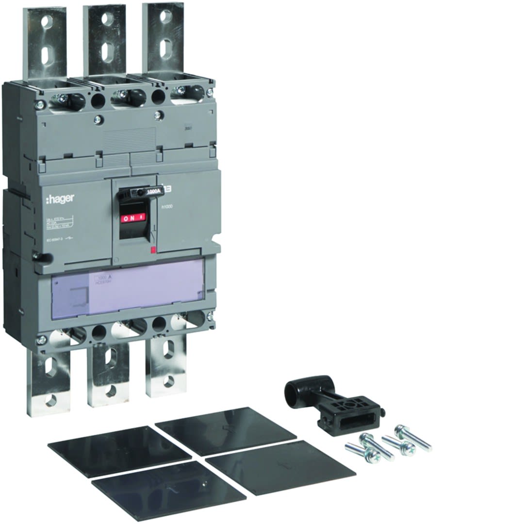 Hager - Interrupteur à déclenchement libre boitier moulé h3 h1000 3P In1000A à plage