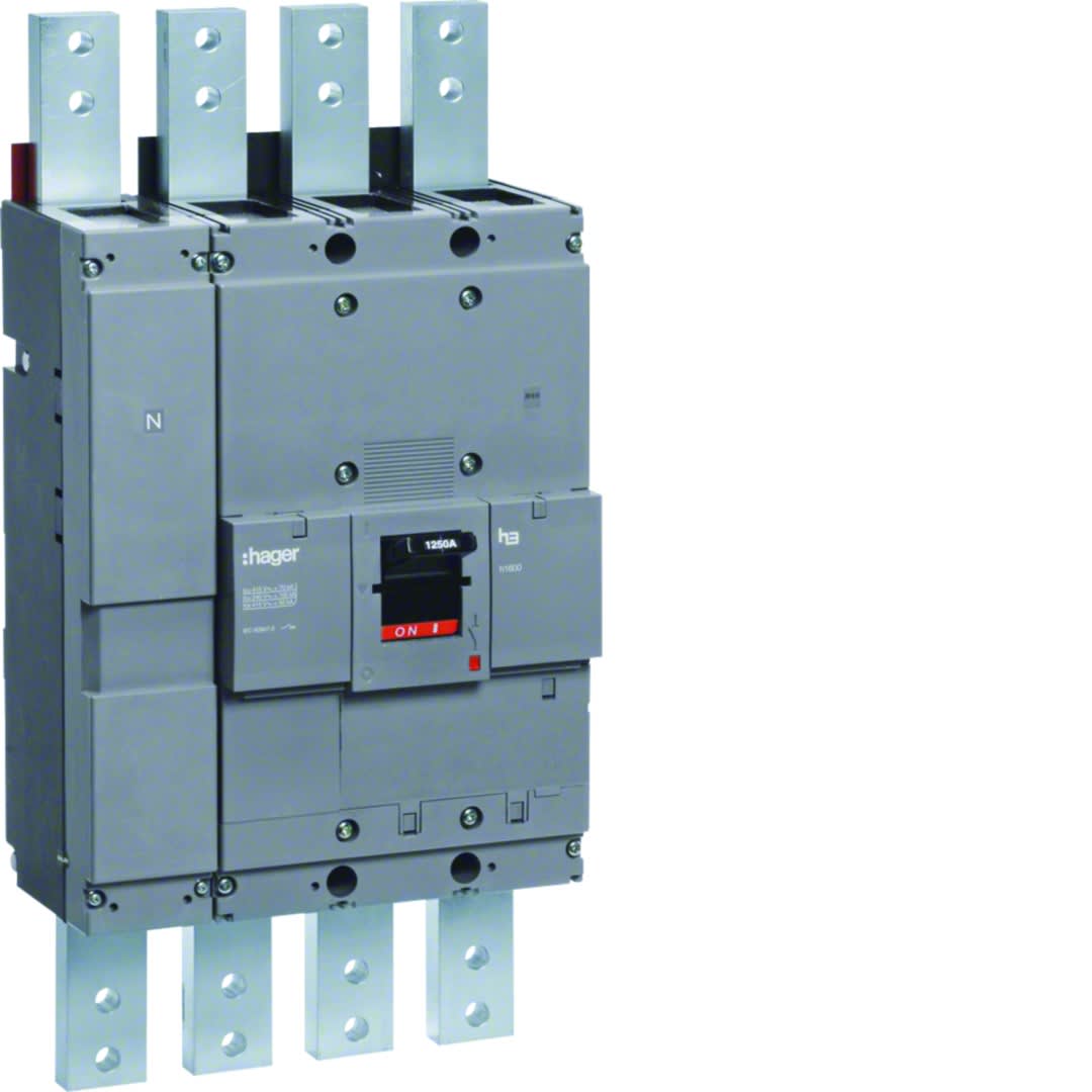 Hager - Interrupteur à déclenchement libre boitier moulé h3 h1600 4P In1250A à plage