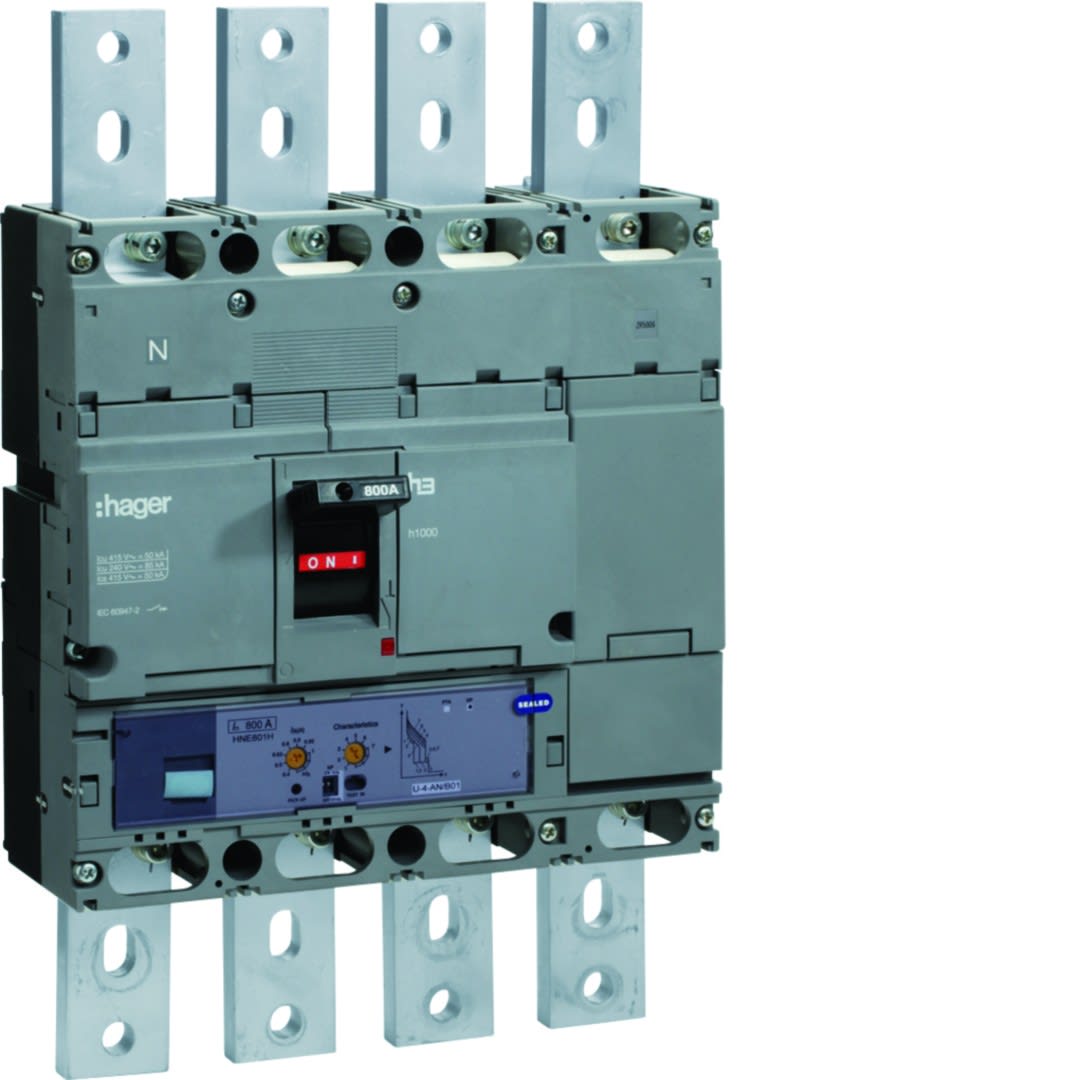 Hager - Disjoncteur Boitier Moulé h3 h1000 LSI 4P In800A Icu70kA à plage
