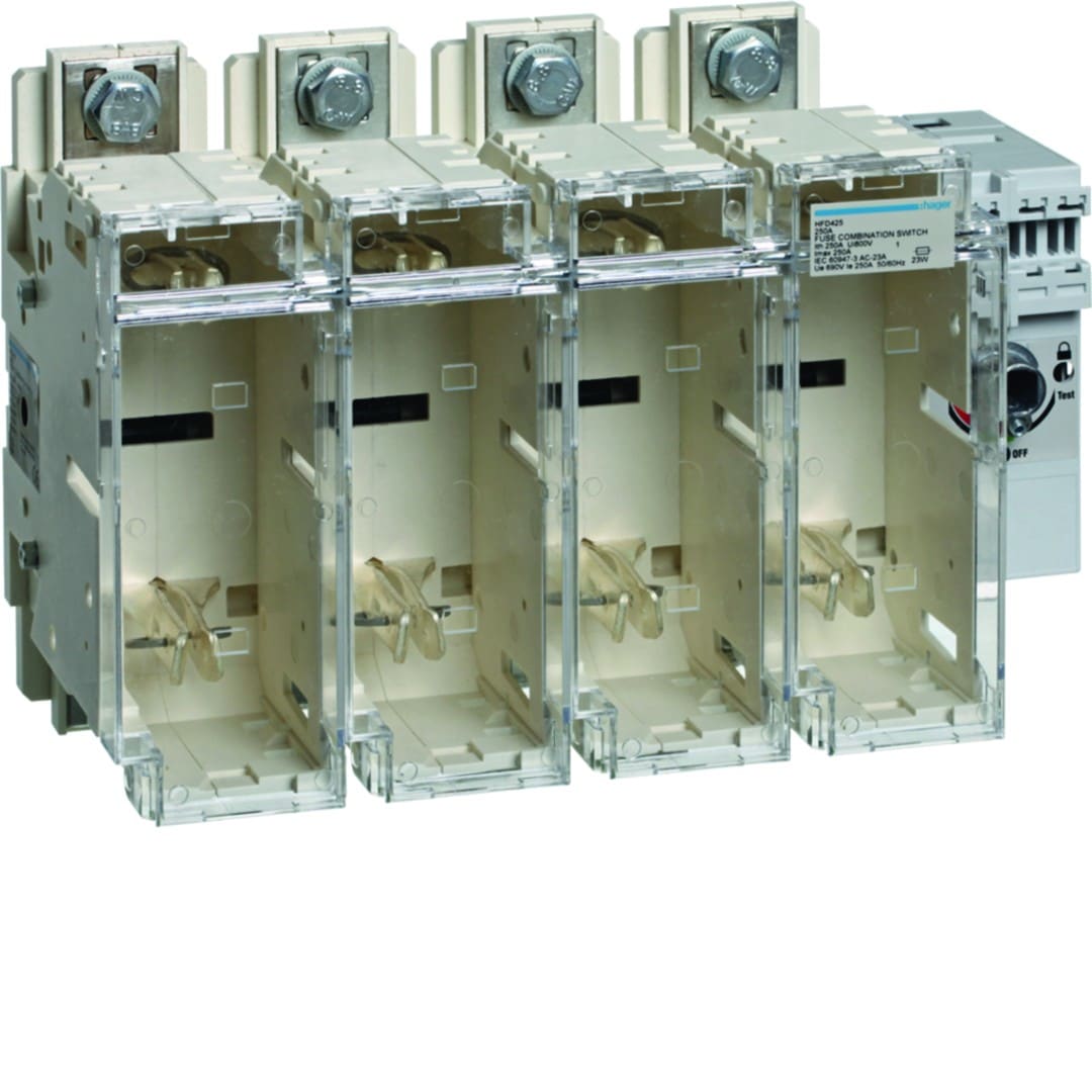 Hager - Interrupteur combiné fusible 4P - 250 A - T1