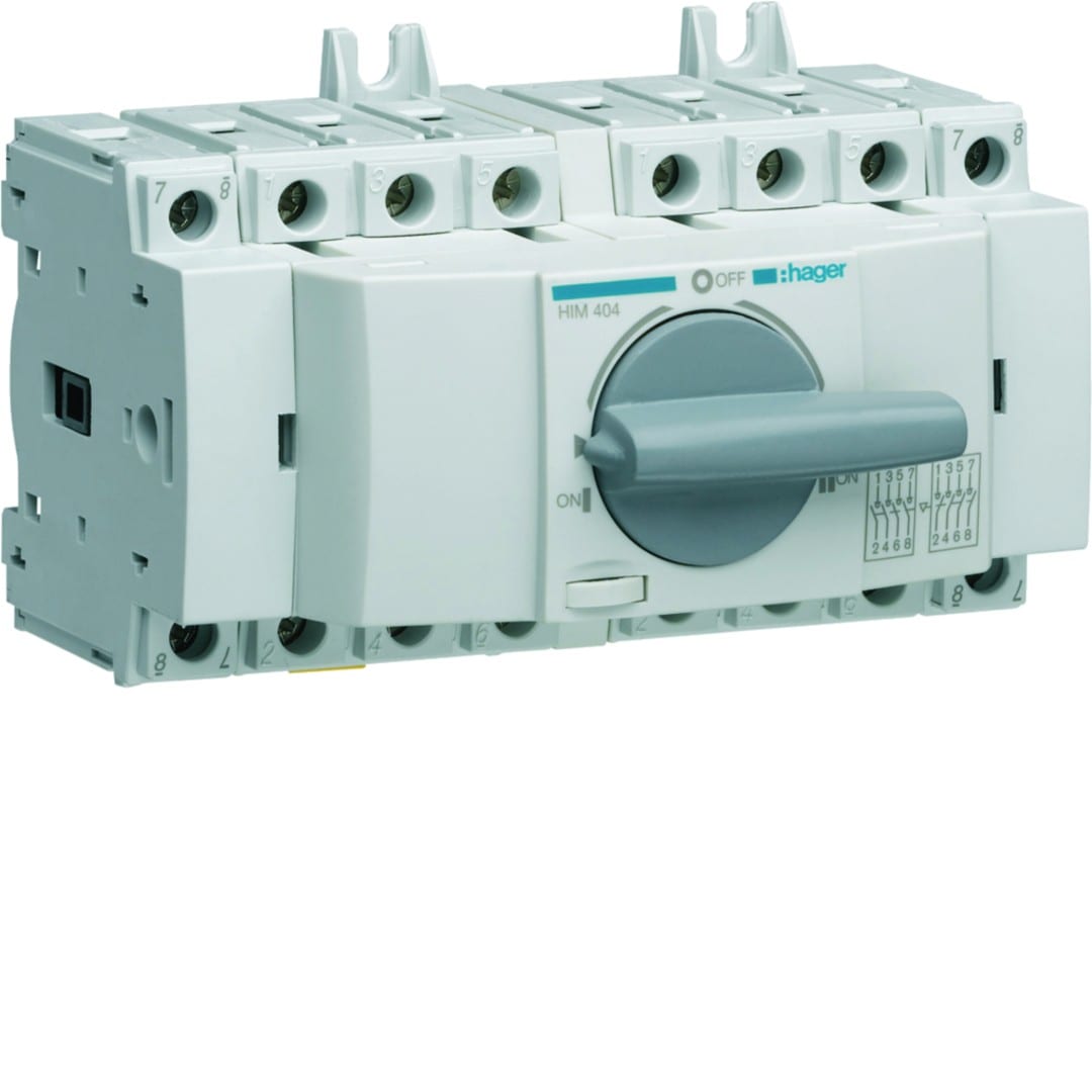 Hager - Inverseur de source modulaire 4P In40A Ue380 - 415Vac Poignée rotative courte