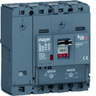 Hager - Disjoncteur Boitier Moulé h3+ P160 TM A/A 4P4D In100A Icu50kA à cage