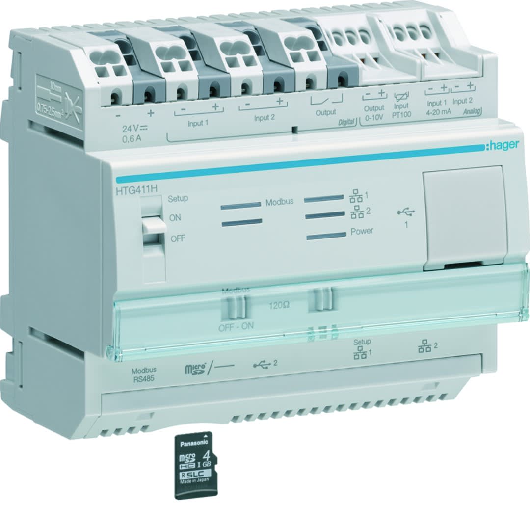 Hager - Gestionnaire énergétique agardio.manager multi-énergies  210 compteurs
