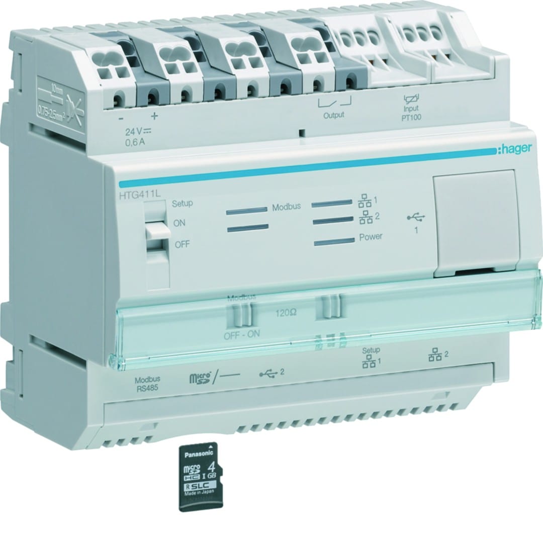 Hager - Gestionnaire énergétique agardio manager light multi-énergies 120 compteurs