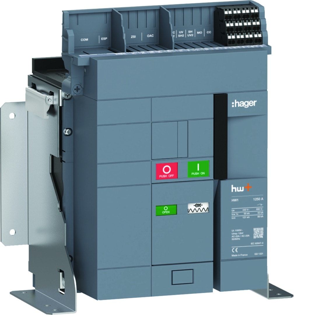 Hager - Interrupteur Ouvert HW1 1250A 3P Fixe