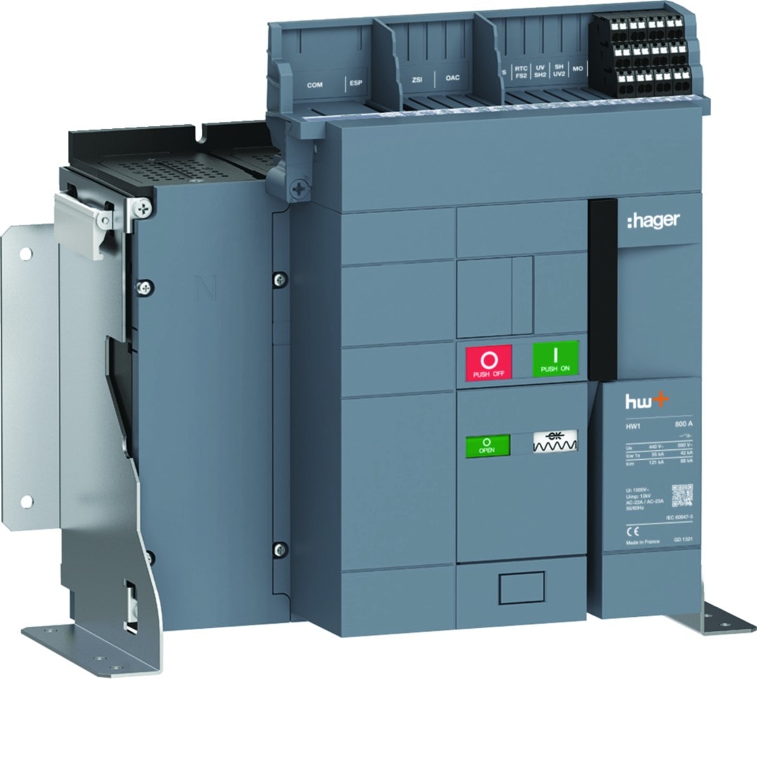 Hager - Interrupteur Ouvert HW1 800A 4P Fixe