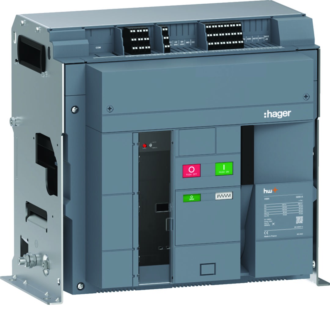 Hager - Disjoncteur Ouvert HW4 120kA 3200A 3P Fixe pour TU sentinel Energy