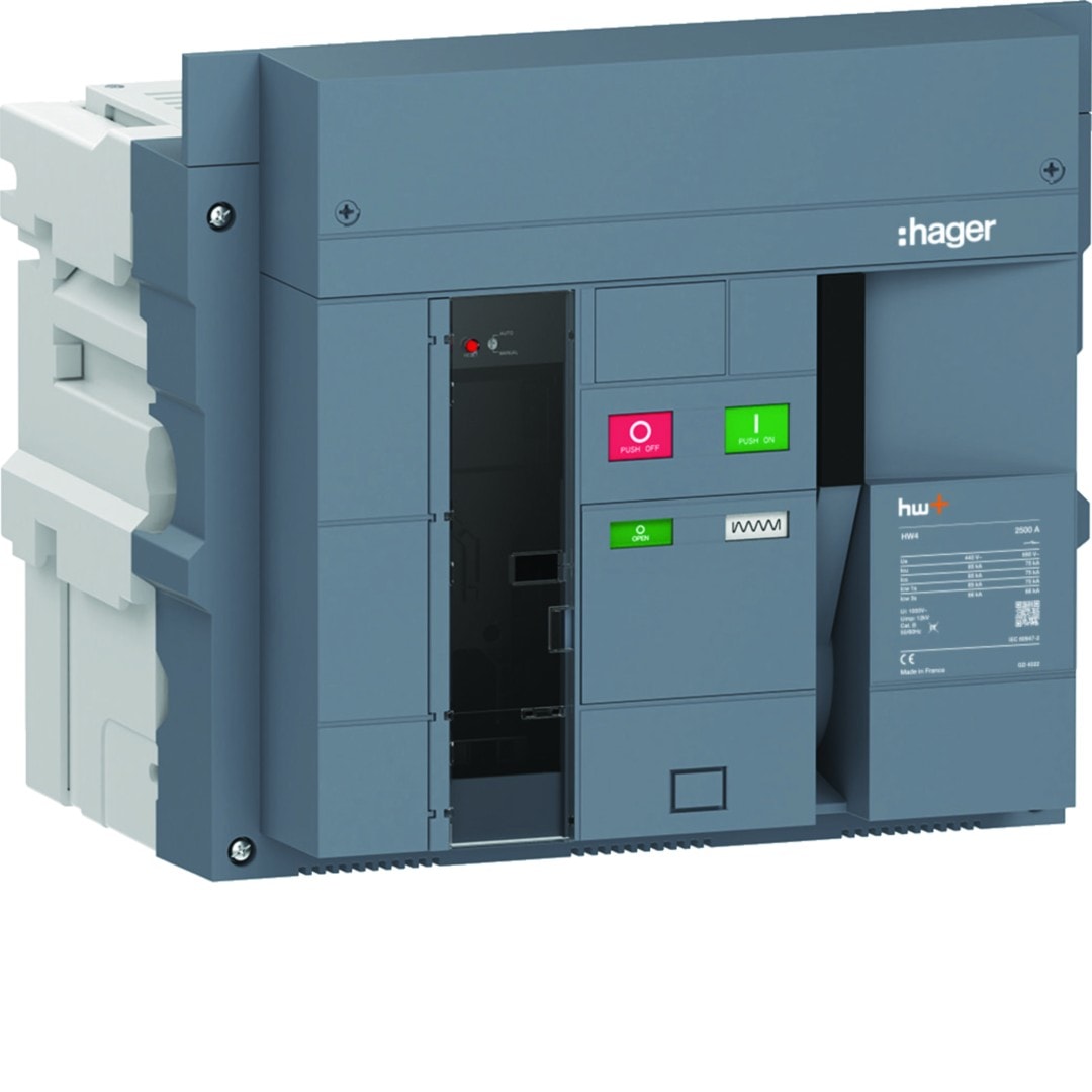 Hager - Disjoncteur Ouvert HW4 85kA 2500A 3P Débrochable pour TU sentinel Energy