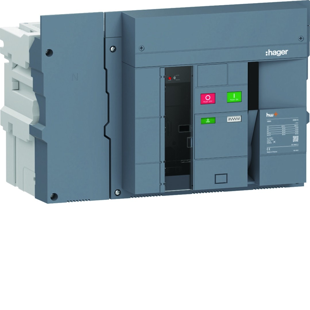 Hager - Disjoncteur Ouvert HW4 85kA 2500A 4P Débrochable pour TU sentinel Energy