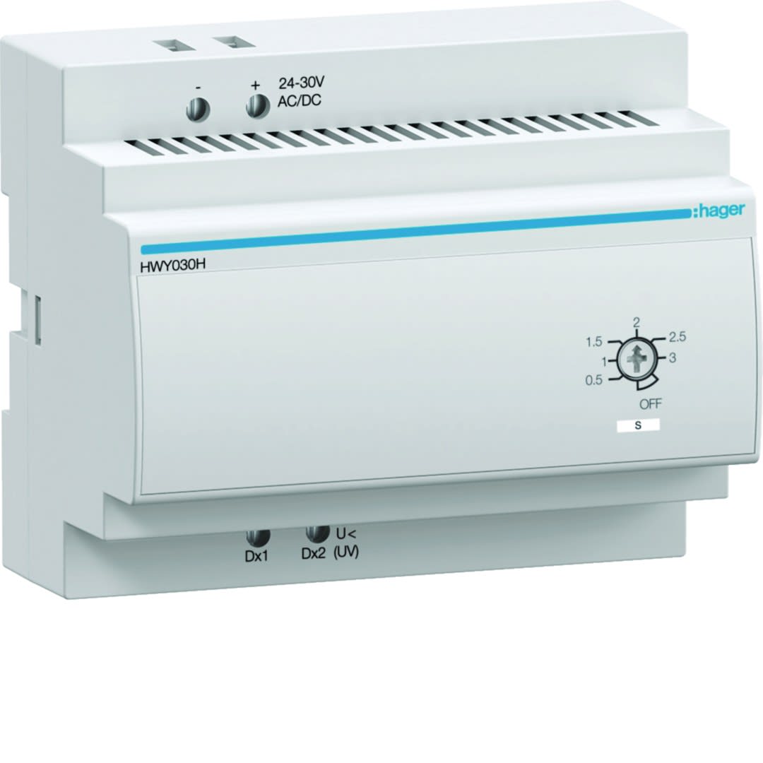 Hager - Retardateur pour bobine à manque de tension 24-30V AC/DC (UVTC)