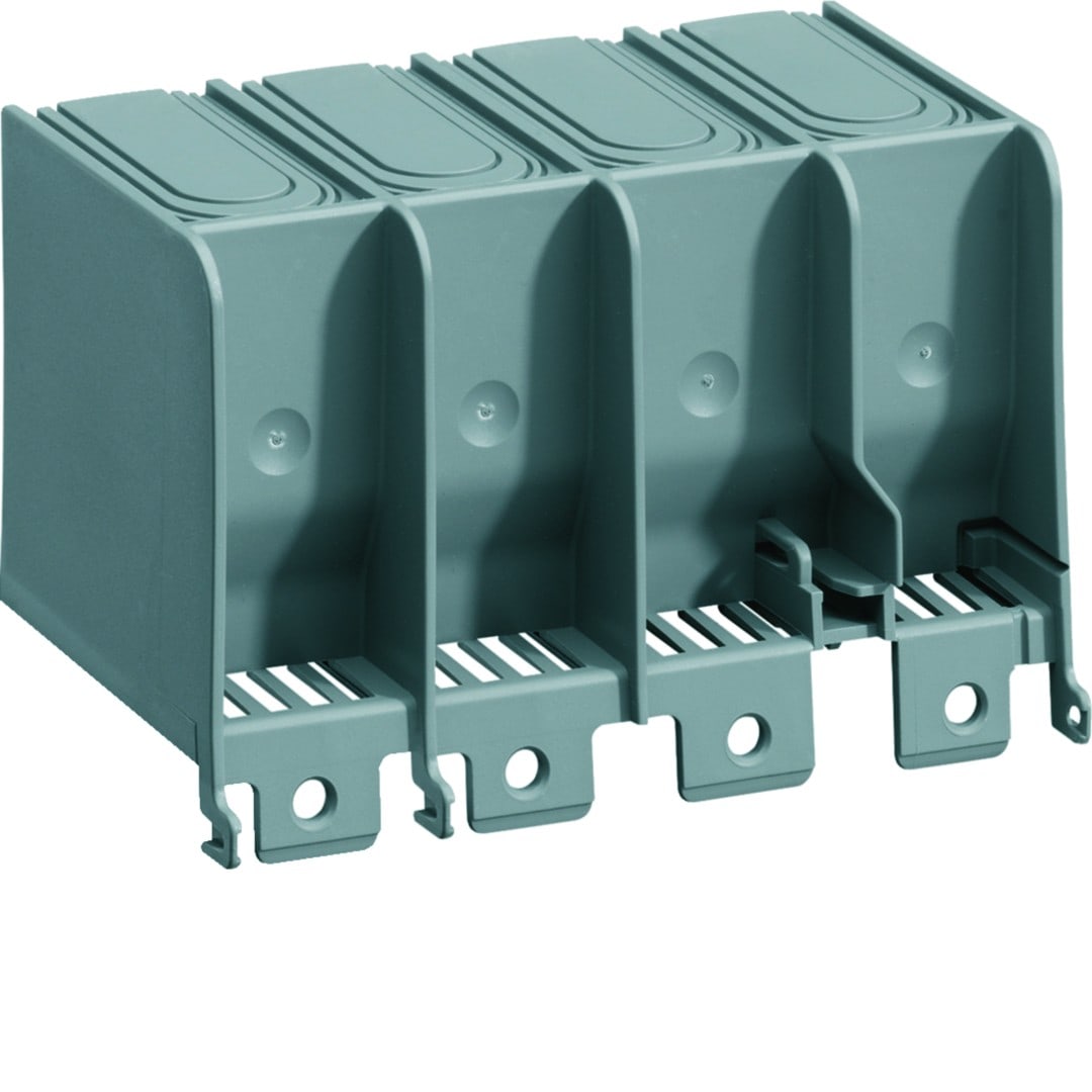 Hager - Cache borne x160 4P long pour cosse et rallonge plage