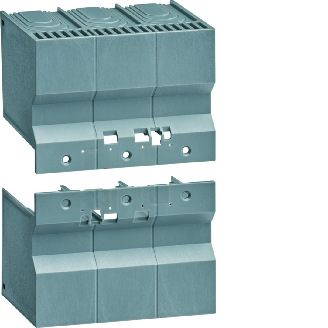 Hager - Capot cache-bornes pour rallonge de plage P160 3P h3+