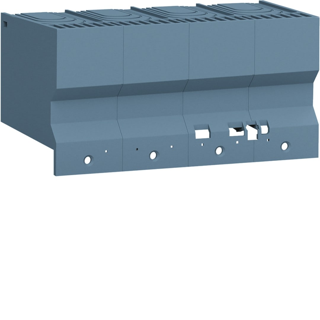 Hager - Capot cache-bornes pour rallonge de plage P160 4P h3+