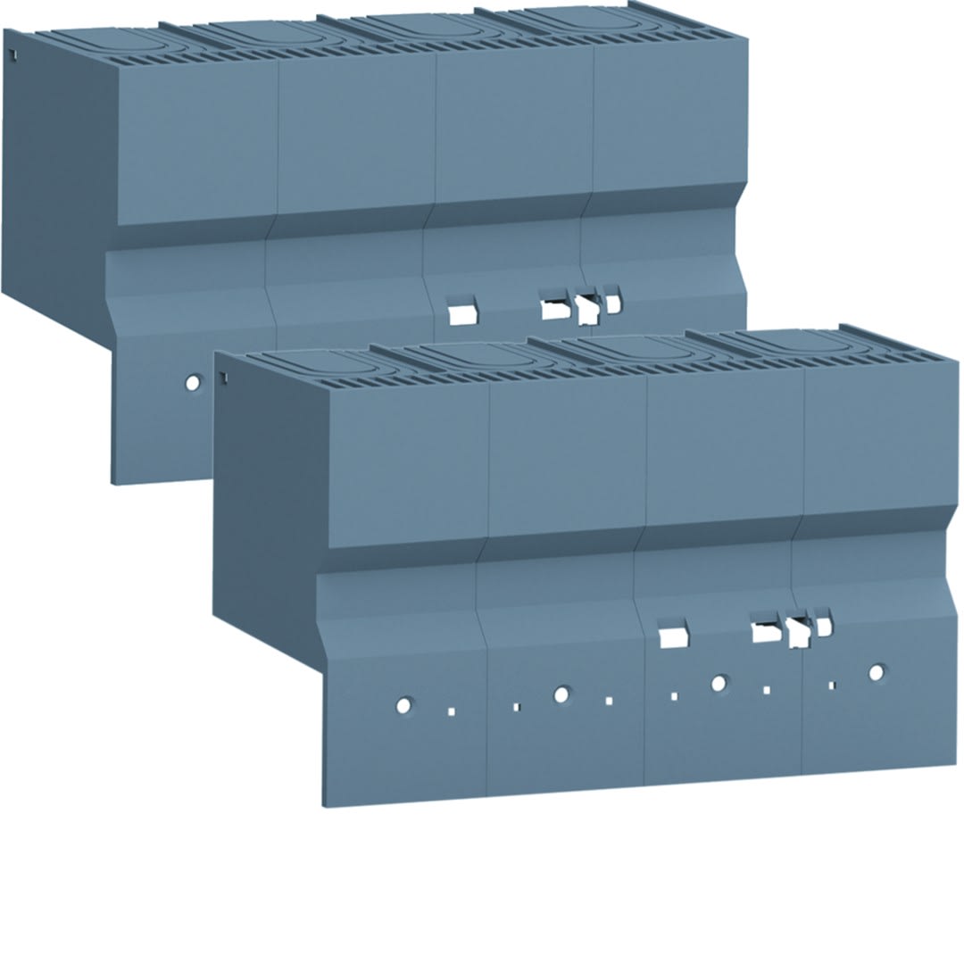 Hager - Capot cache-bornes pour rallonge de plage P250 4P h3+