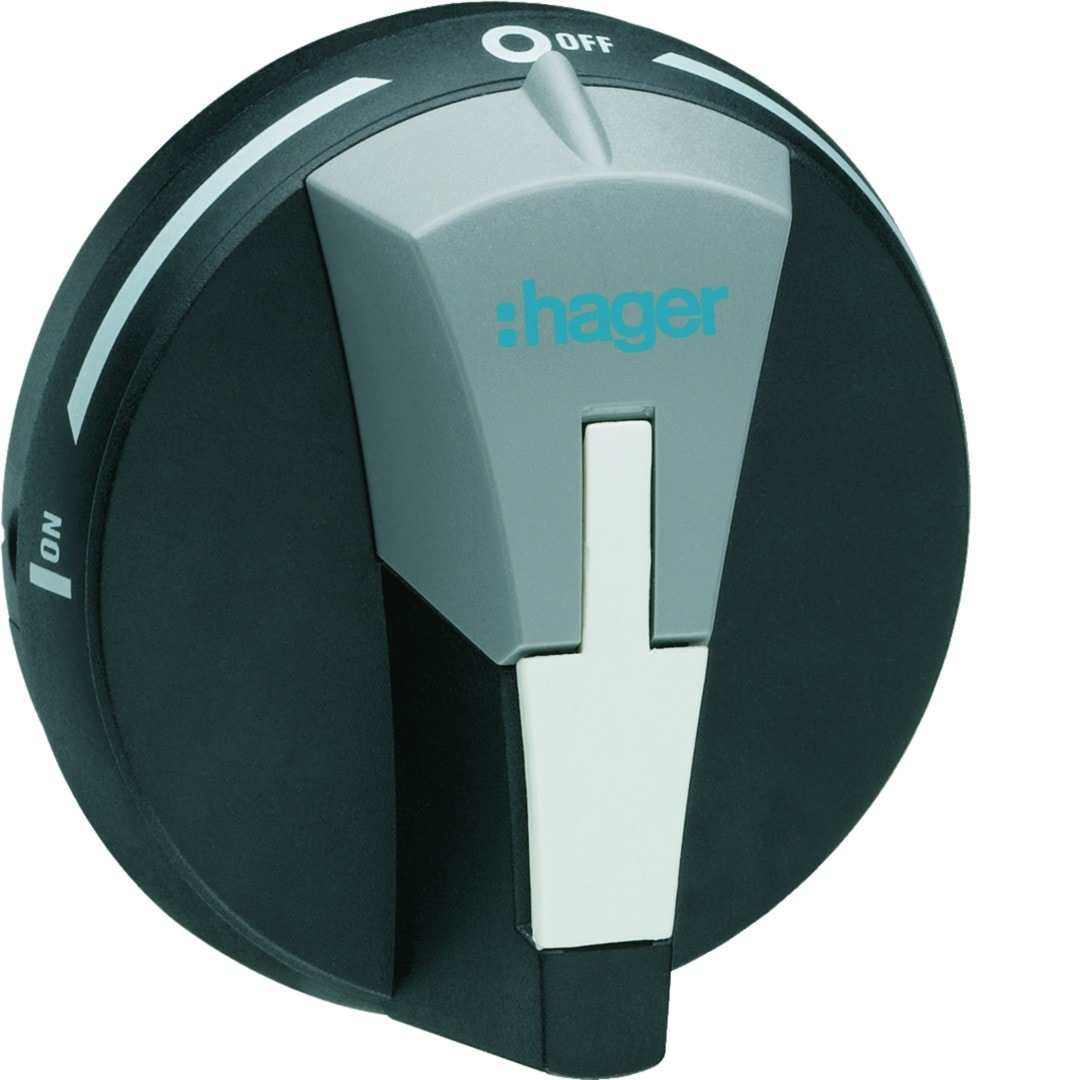 Hager - Poignée grise pour commutateur 20-80A