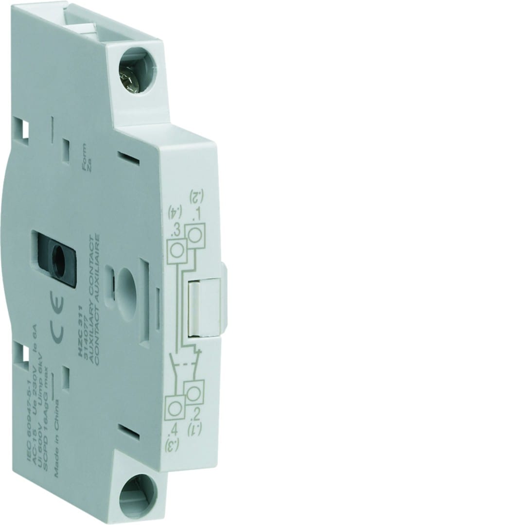 Hager - Contact auxiliaire 1NO+1NC pour interrupteur 20A-160A pour HIM HAB HAC HAE