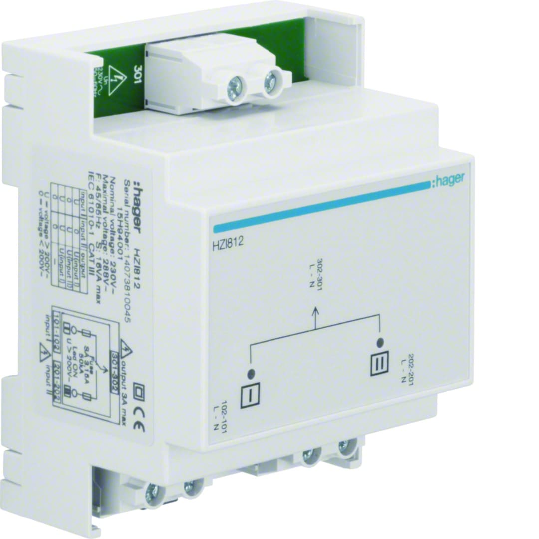 Hager - Double alimentation pour commande inverseurs motorisés