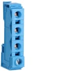 Hager - Borne de distribution 125A, 1 phase, 1x35mm² - 3x10mm², bleu