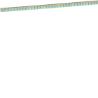 Hager - Barrette laiton sans socle L482mm 61X10-16mm univers+support et connexion 250 A