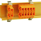 Hager - Mini Borne sur rail DIN 2,5mm², 24A/300V, sans base de montage, Orange