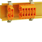 Hager - Mini Borne sur rail DIN 2,5mm², 24A/300V, sans base de montage, Orange