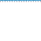 Hager - Barre de pontage 1P 63A languette 10mm² bleu 18M