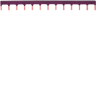 Hager - Barre de pontage 1P 63A languette 10mm² marron 13Mmodules