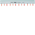 Hager - Barre de pontage 3P 63A à languette 10mm² 4modules