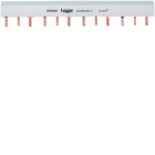 Hager - Barre de pontage 3P 63A à languette 10mm² 8modules